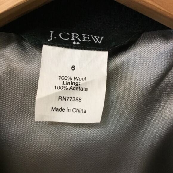 J. Crew Black with Brown Button Wool Blazer - Picture 3 of 15